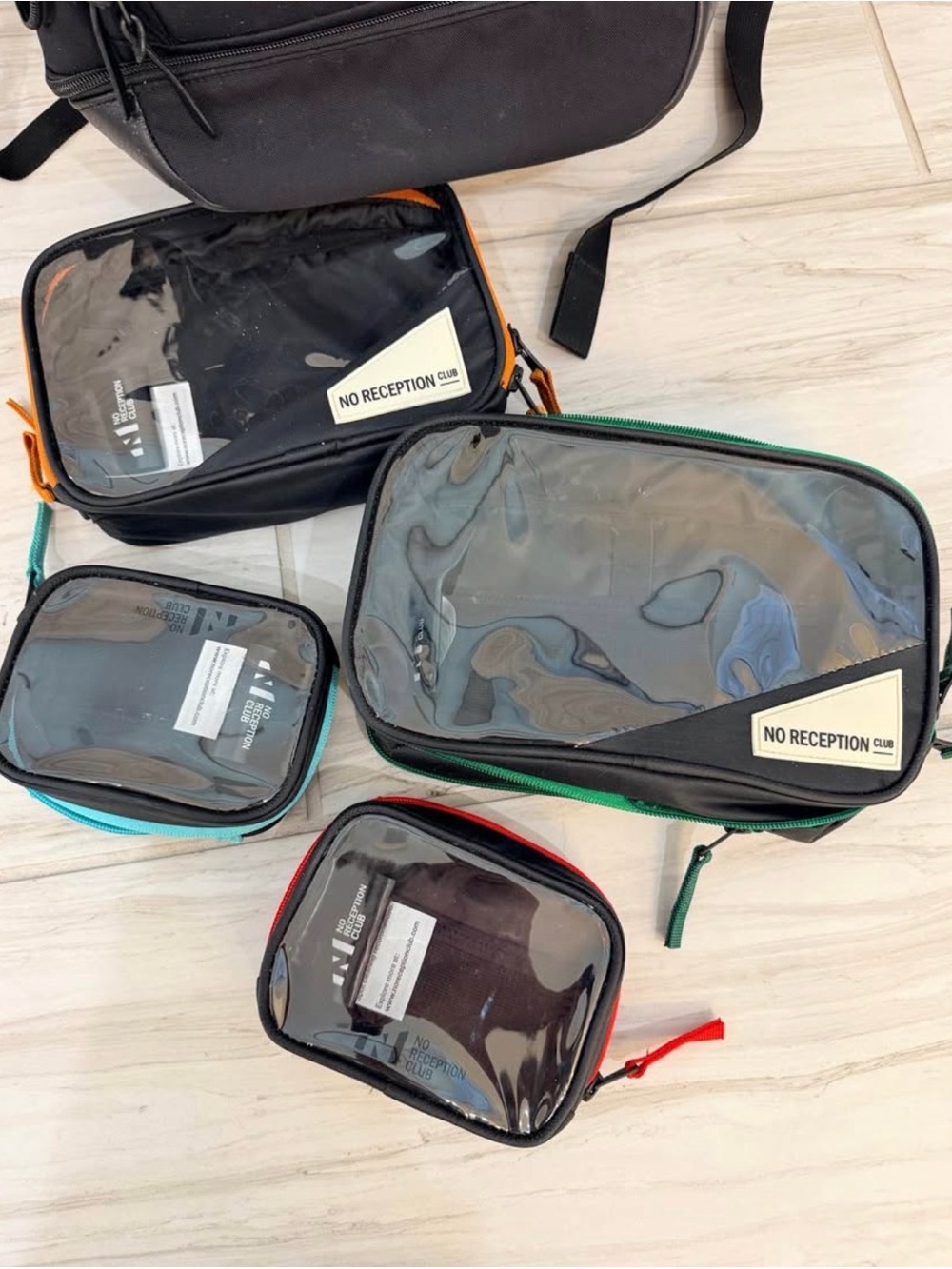 Black 'No Reception Club' Backpack with Sliders - Picture 10 of 10